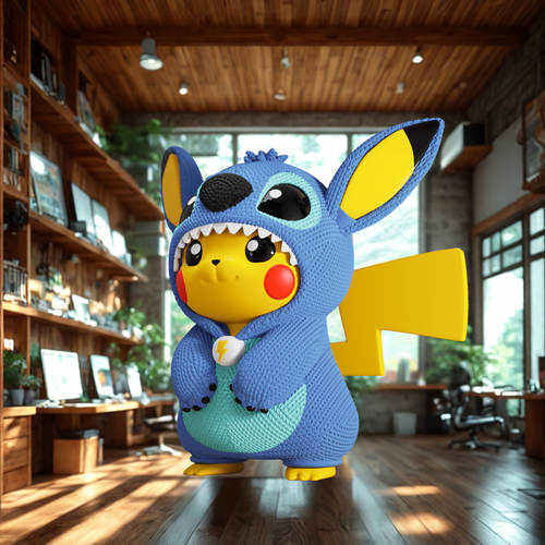 PIKACHU déguisé en STITCH