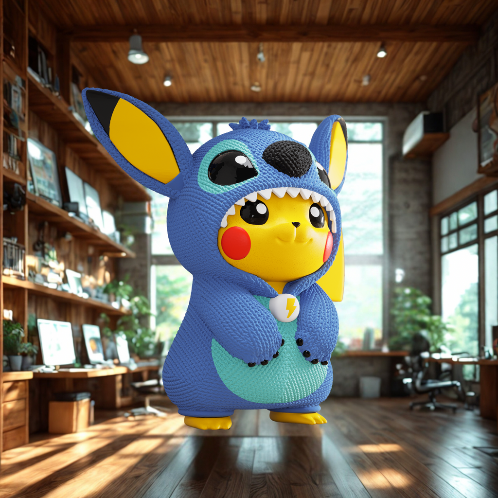 PIKACHU déguisé en STITCH